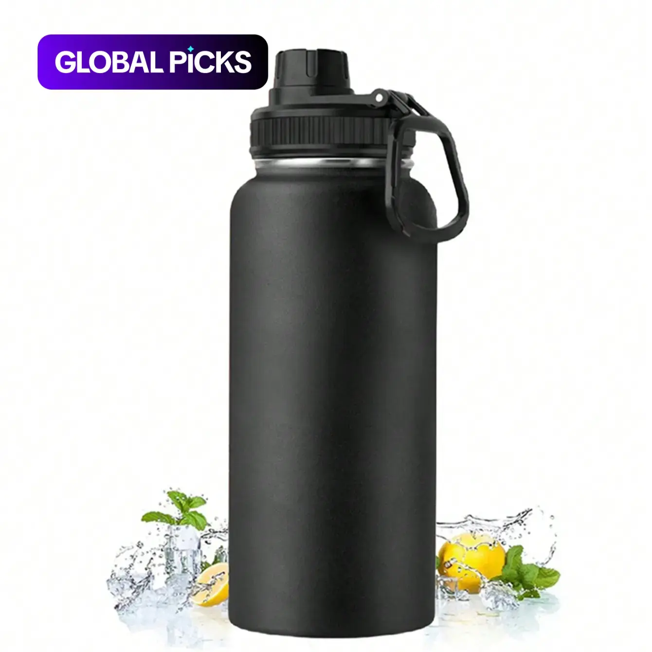 32oz/1000ML Stainless Steel Thermal Insulated Water Bottle, Lightweight, Portable, Ideal for Sports and Outdoor Activities, Perfect Holiday Gift for Christmas and Halloween, Insulated Bottles