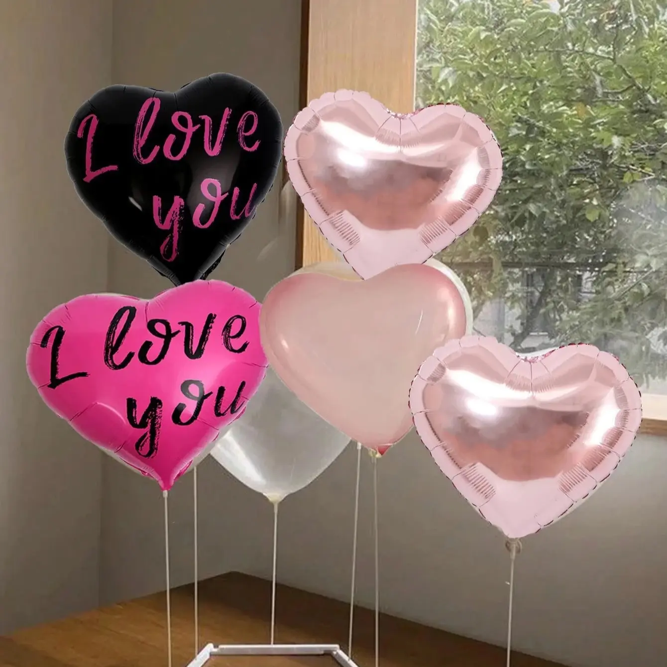 Square Multi-Functional Table Balloon Stand, Floating Balloon Holder for Birthday Wedding Graduation Party Decorations