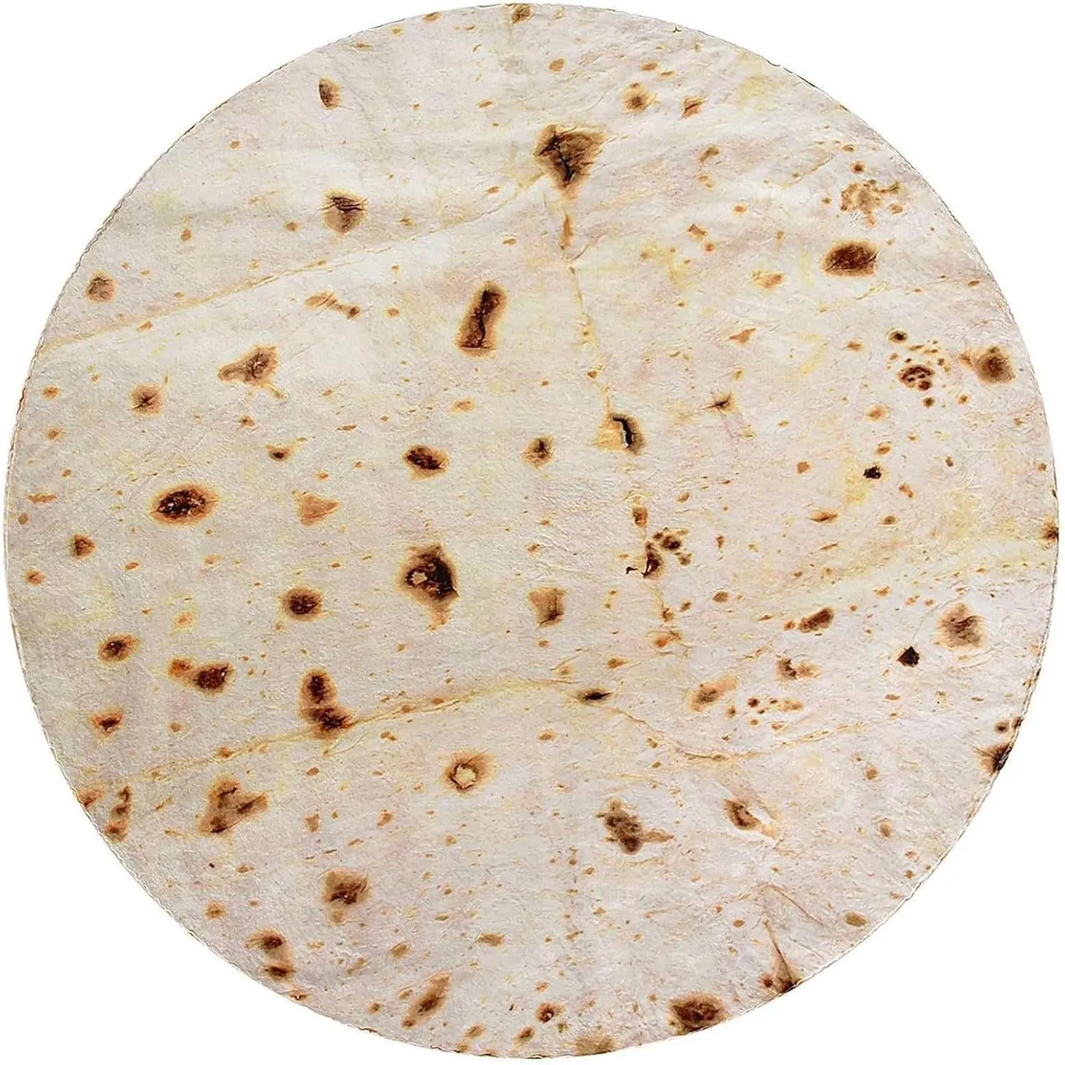 Burrito Tortilla Throw Blanket 71 inches for Adult Kid, Novelty Tortilla Food Blanket Funny Birthday Gifts for Women Men, 285GSM Soft Flannel Taco Blanket Funny Gifts for Teen Boys Girls(Beige)