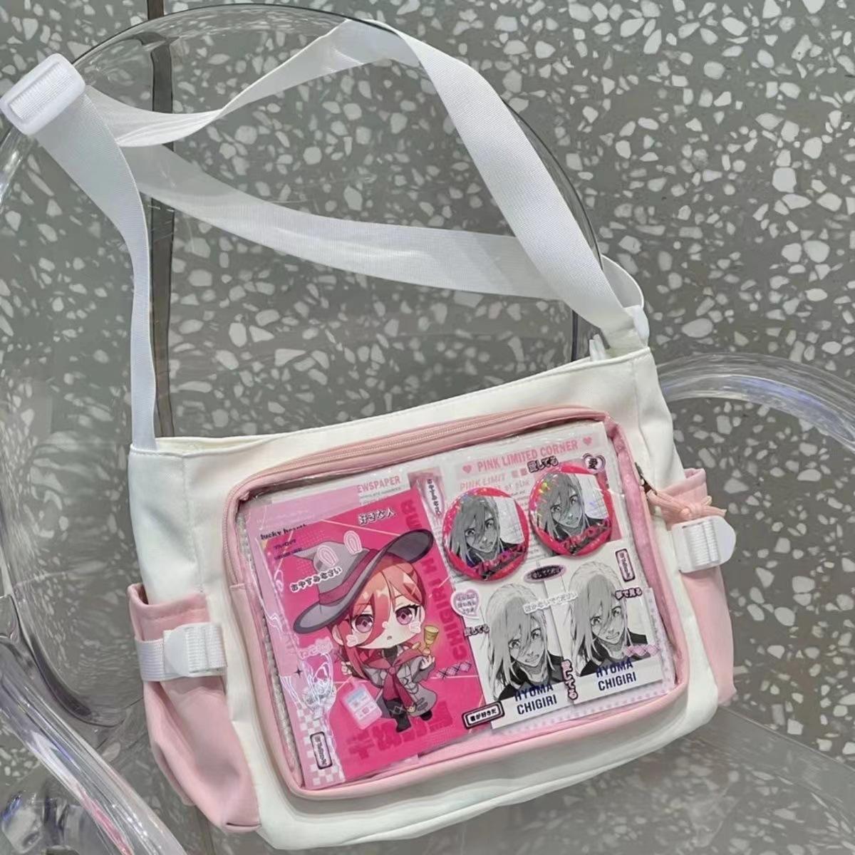 New Japan Style Transparent Postcard Display Shoulder Women Badge DIY Decoration Crossbody Bag Anime Expo Class Tote Itabag