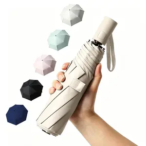Automatic Windproof Folding Umbrella, Dual Sunshade Rain Protection, Reinforced Multi-Functional Travel Umbrella, Summer Beach Essential