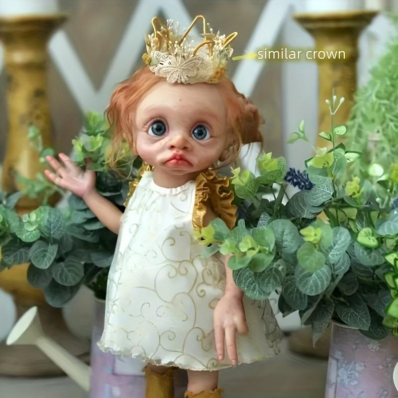 NPK 17in Handmade Reborn Fairy Baby Doll, Soft Touch Vinyl White Skin with Freckle Design, Full Body Angel, Fantasy Art Collectible with Handmade Craftsmanship NPK 17in Handmade Reborn Fairy Baby Doll, Soft Touch Vinyl White Skin with Freckle Design, Full Body Angel, Fantasy Art Collectible with Handmade Craftsmanship
