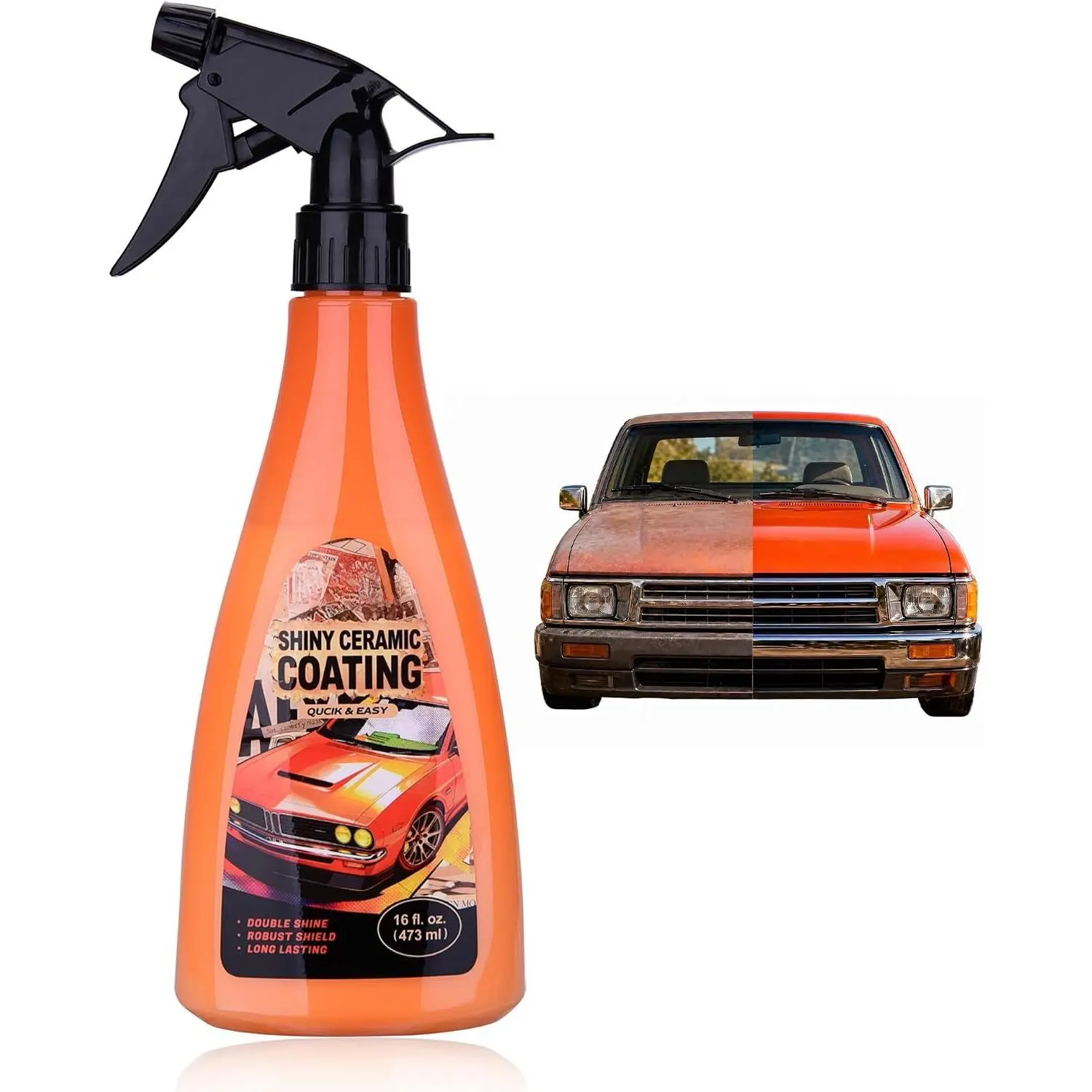 Wax  and Ceramic Coating for , Quick Effect Coating Agent for , Offers Durable  Protection, Maximum Gloss & Shine, Extremely Hydrophobic, Safe for Glass, Wheels,Trim and ,16oz