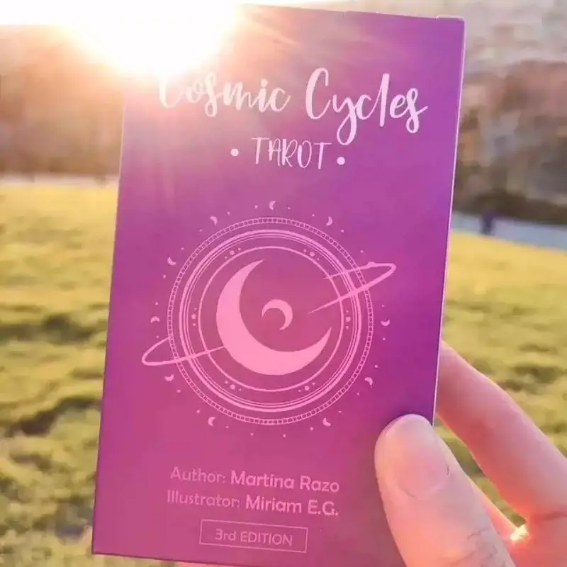 Cosmic Cycle Oracle Card Deck, 78 Tarot Cards for Beginners, Includes 16 Inspirational Figures, Perfect for Inspiration