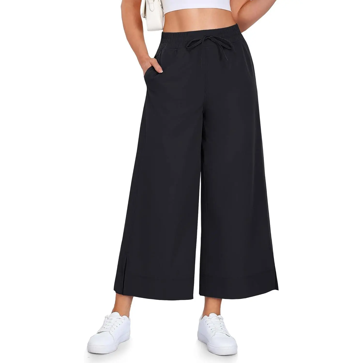 Leg Pants Women - 25"/29" Casual Summer Capri Yoga Pants Lightweight Sweatpants for Travel Business Work