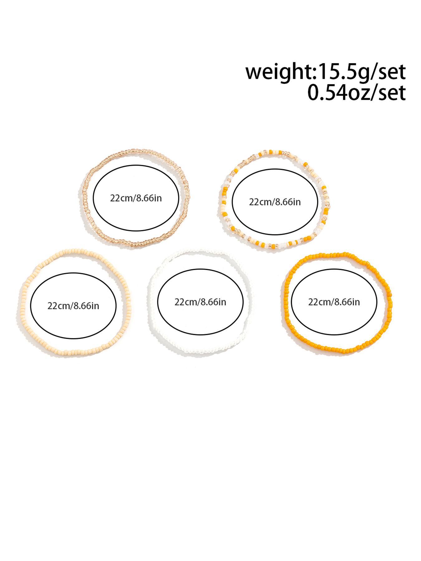 Boho Style, Boho Chic Beaded Decoration Colorful Anklet for Women & Girls, Teenage Girl Jewellery Accessories, Gifts for Girlfriend, Fashion Decoration Jewelry for Party, Daily Clothing Decor, Daily Wear