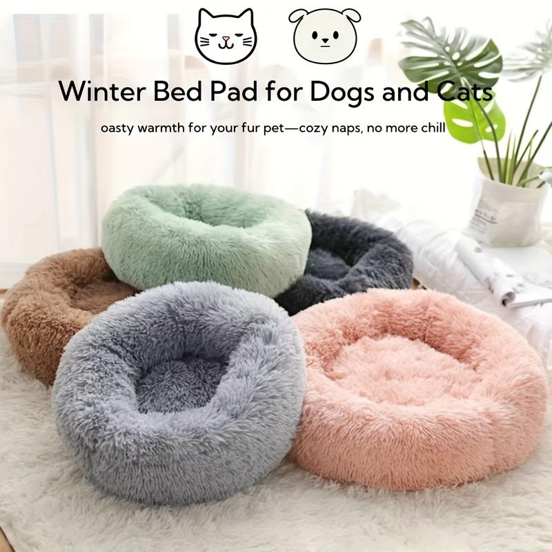 3 SIZE Winter Pet Bed for Cats & Dogs Plush & Warm with Multi-Color Choices Cozy All-Season Bed for Your Furry Friends Brown, Green, Pink, Purple & More Ultimate Comfort