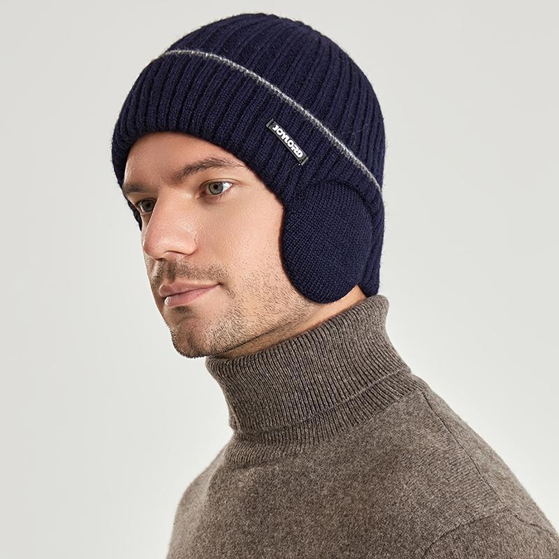 1PC Men's and Women's Plus Velvet Knitted Hat, Thickened Winter Ear Protection for Outdoor Warmth