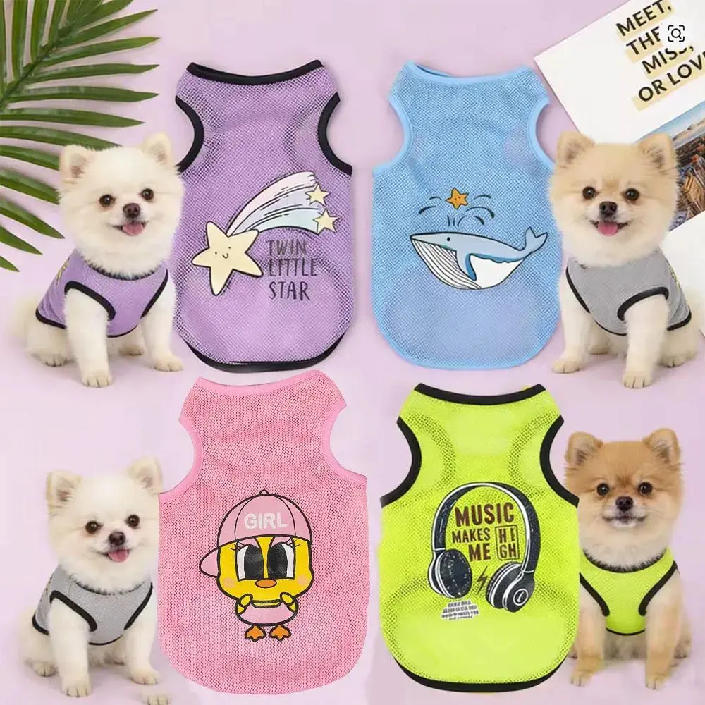 ooling Shirts for Dogs, Lightweight Mesh Breathable Dog Shirt for Small Dogs Boy, Sun-Protection Sleeveless Shirts for Dog&Cat P