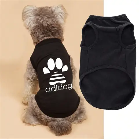 1pc pet clothing creative dog paw pattern vest, cool and breathable pet vest suitable for cats and dogs Puppy Clothes