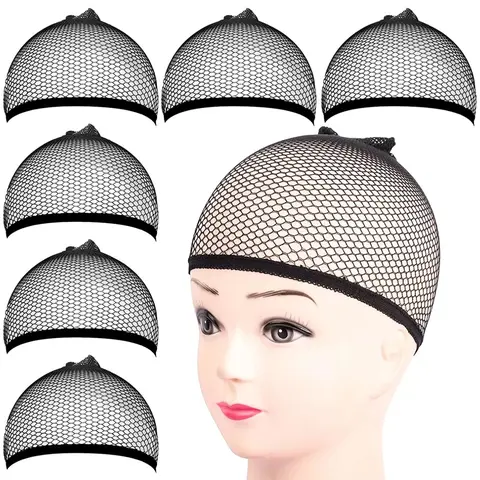 【Black Friday】4/6pcs Stretch Hairnet Set, Breathable Nylon Mesh Wig Caps with Elastic Edges for Daily Use and Wig Styling