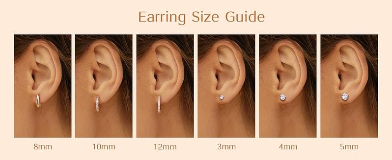 Trendy Hoop Stud Earrings for Women 7 Pairs 316L Surgical Steel Hypoallergenic Earrings Set for Multiple Piercing Non Tarnish 14k Gold Plated Cartilage Earring