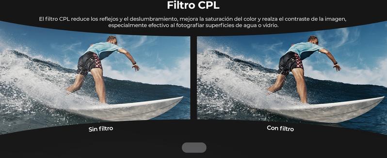 K&F CONCEPT Kit of 6 HD Filters Compatible with dji Osmo Action 6, CPL Filters ND8 ND16 ND32 ND64 Black Diffusion 1/4 Polarizer Light Reduction HD Optical Glass with Nano Multilayer Coating