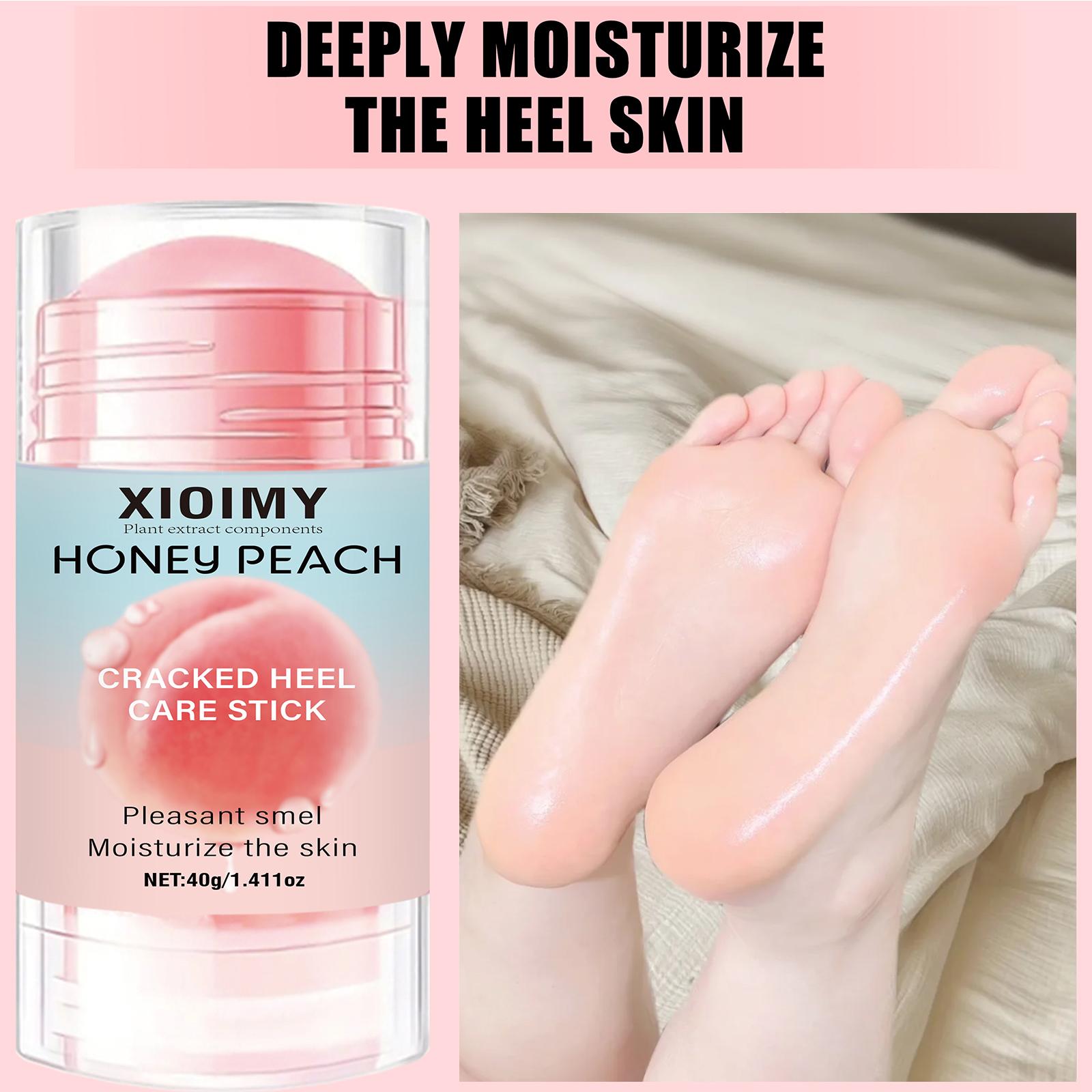 40g Peach Extract Foot Care Stick, Honey Peach Foot Dead Skin Remover Deep Moisturizing Foot Skin Care Stick, Moisture Foot Skin Care Product, Beauty Products, Foot Moisturizer, Hydrating Soothing Leg Cream, Exfoliating Foot, Intensive Foot Care