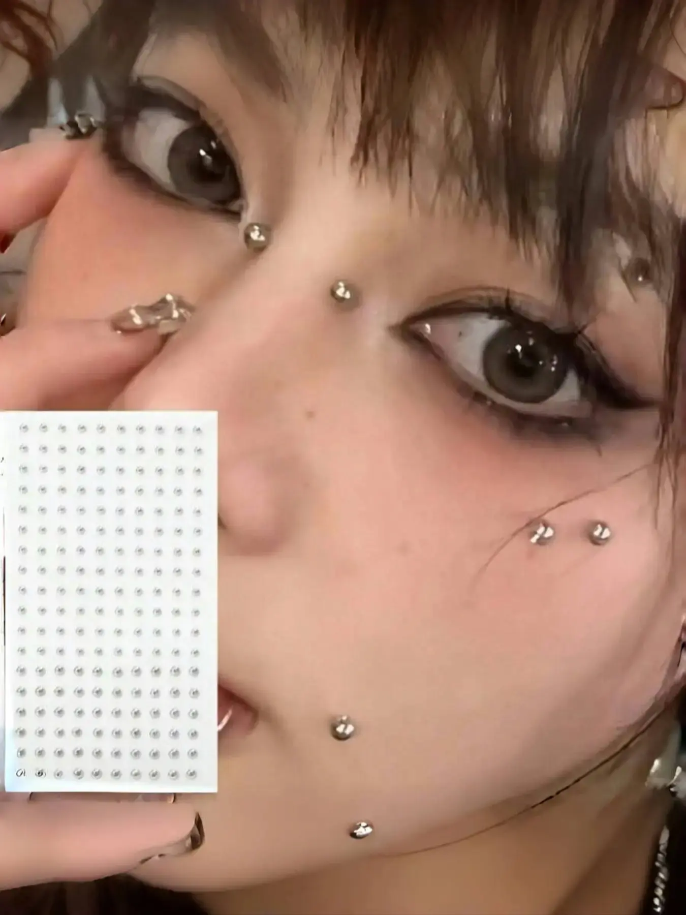 180Pcs Waterproof Fake Piercing Jewelry Set, Self-Adhesive Lip, Eyebrow, Nose & Belly Rings, Non-Pierced Body Jewelry Kit