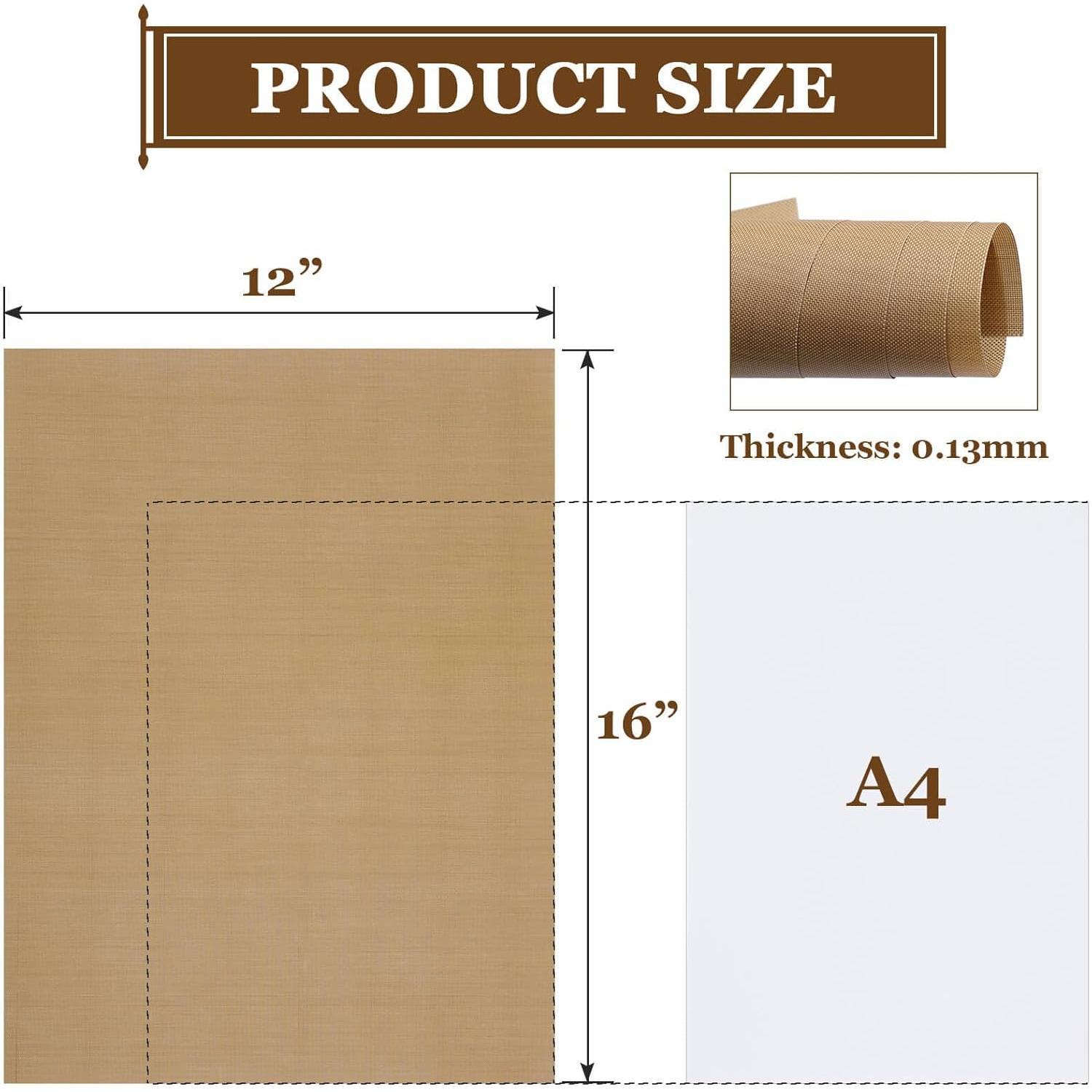 20 Pack Teflon Sheet for Heat Press, Heat Transfer Press Cover Paper Heat Resistant Transfer Protector Mats for Cricut Iron HTV Vinyl, Sublimation, Baking and Craft