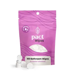 Bathroom Wipes (100-Pack) | Compressed Toilet Wipes for Camping, Backpacking, Backcountry