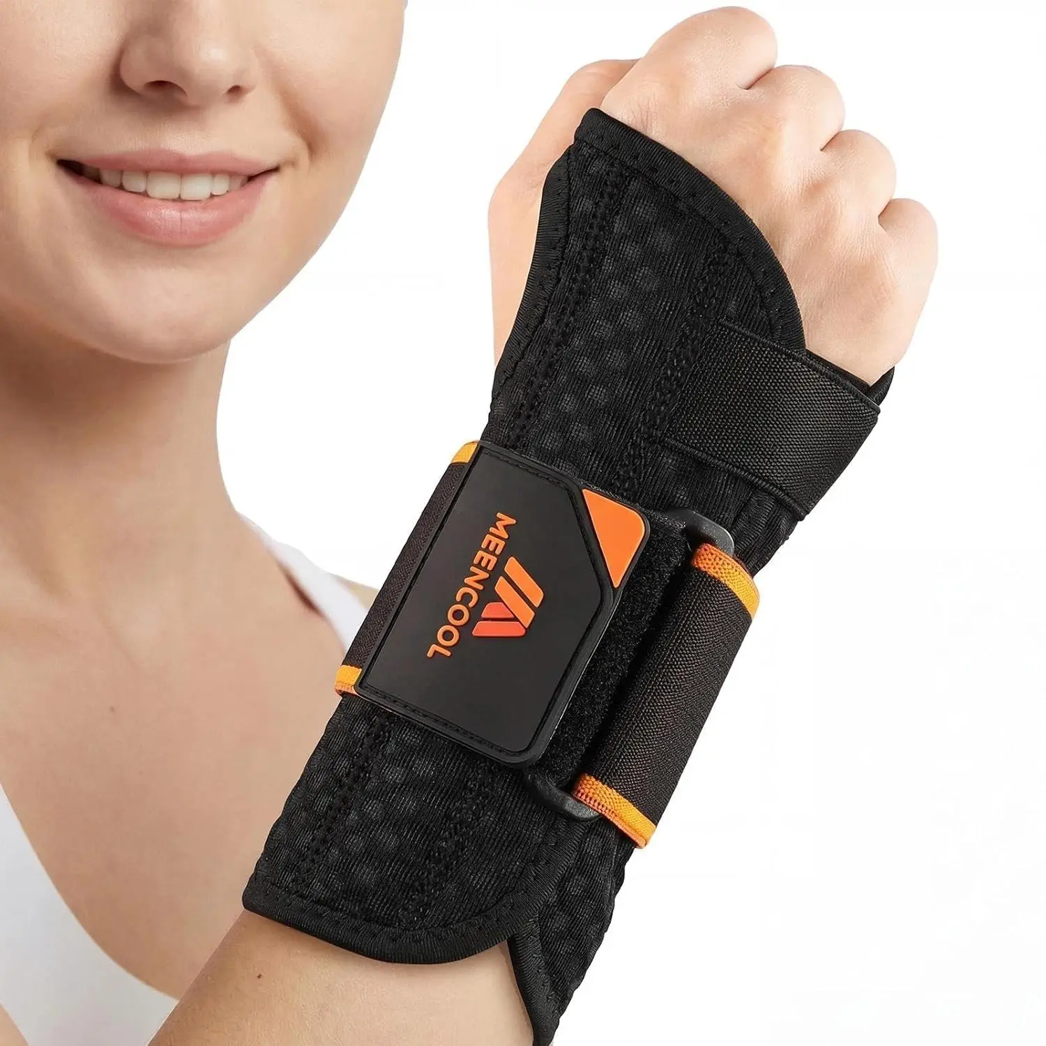 MEENCOOL Carpal Tunnel Wrist Brace Night Support with Splint for Right Hand | Adjustable Wrist Splint Men Women for Pain Relief – Support for Tendonitis, Arthritis, Sprain, Sleeping & Daily Use, Size M