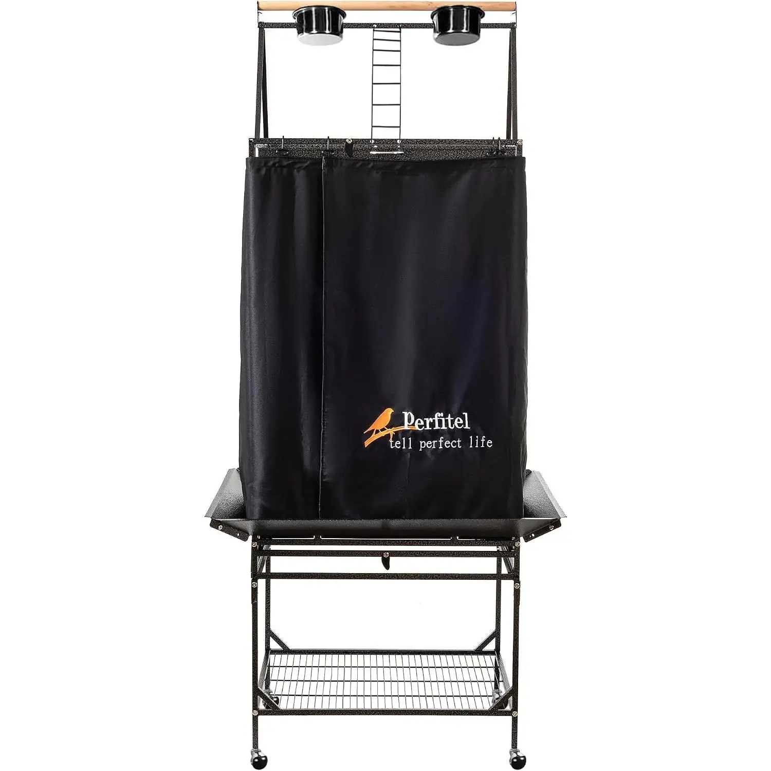 68 Inch Black Black-out Bird Cage Cover Durable Breathable Washable
