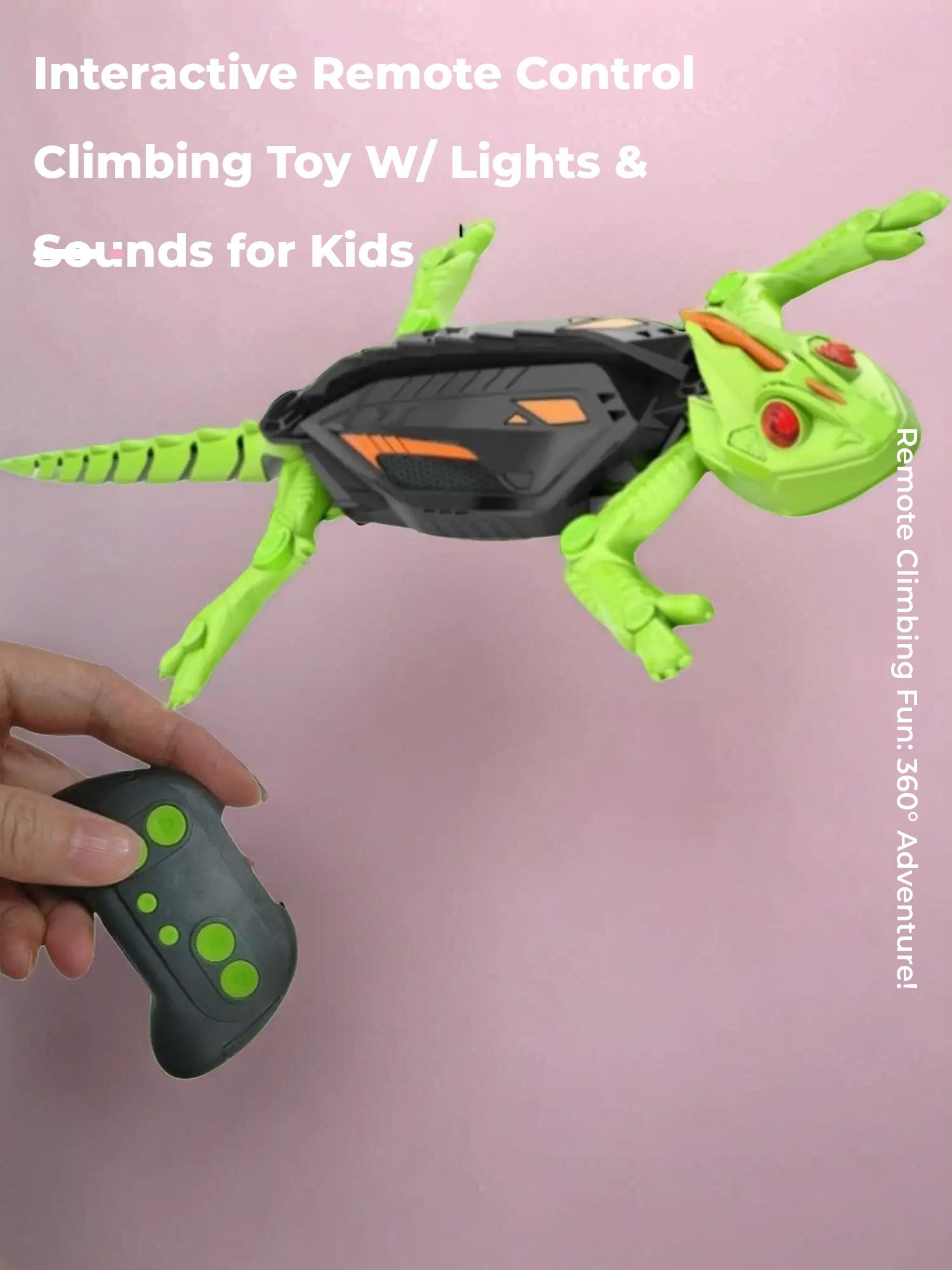 Remote Control Animal Toys That Crawl & Roll 360 Degrees, Light-Up Electric Gifts for Kids, Birthday Present, Prank Pet Toy