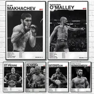 Legends Canvas Wall Art - Modern Minimalist Black & White Boxing Poster, Professional Fighter Series Wall Decor, Perfect for Home Gym, Office & Gamer Room, Premium Sports Wall Decoration