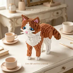 Multicolor 3D Puzzle Building Blocks, Perfect for Home Decor, Party Decoration, Ideal Gift, Handmade Craft, Lightweight Statue, Collectible
