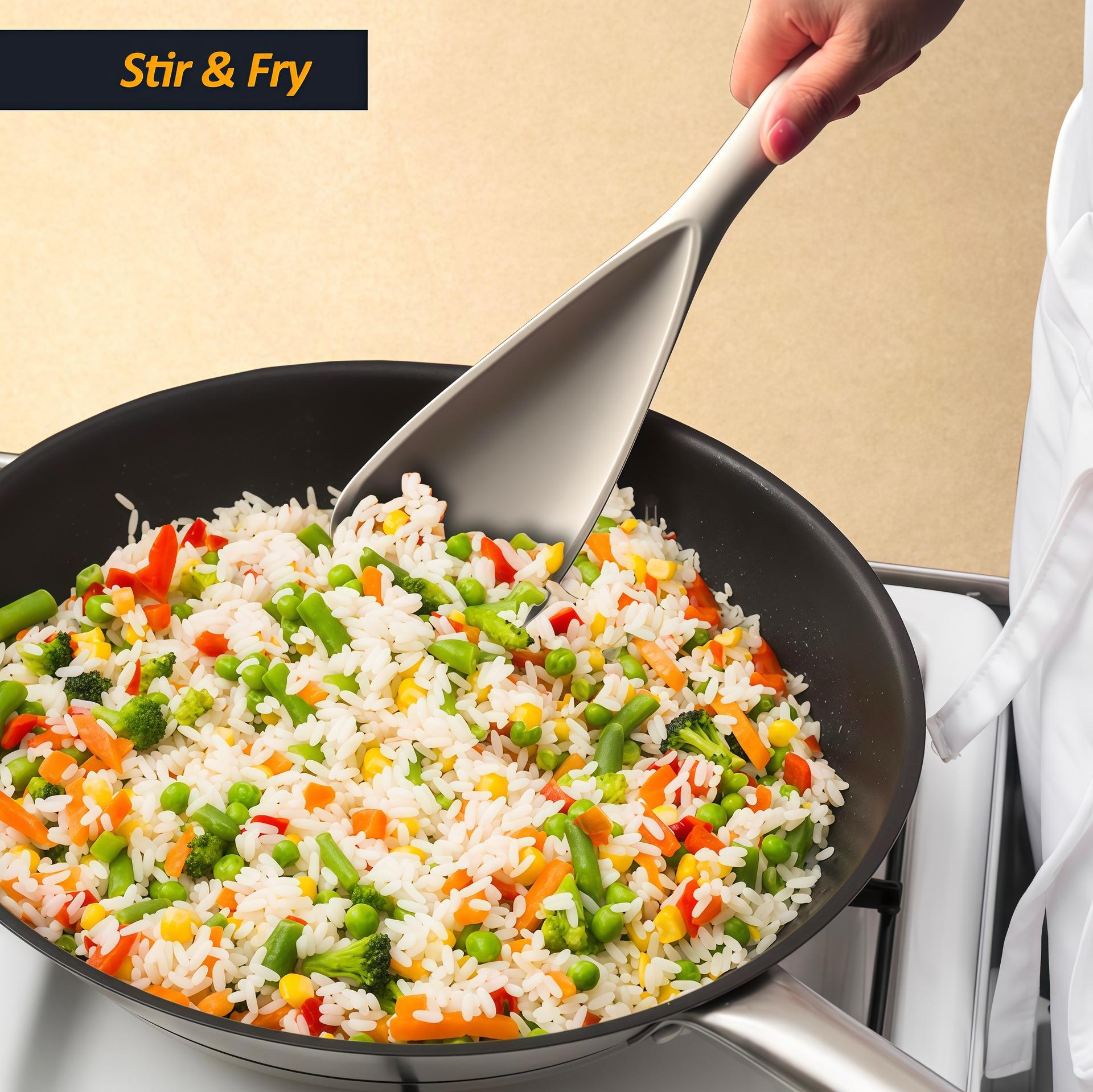 Food Grade Silicone Spatula Set, Heat Resistant Multi-Use Kitchen Utensils for Non-Stick Pans, Cooking, Salad, Sauce & Ice