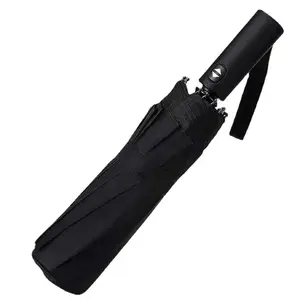 Fully automatic umbrella, men's reinforced rain and rain dual-use triple fold umbrella, women's sun protection umbrella, folding sun umbrella, advertising umbrella