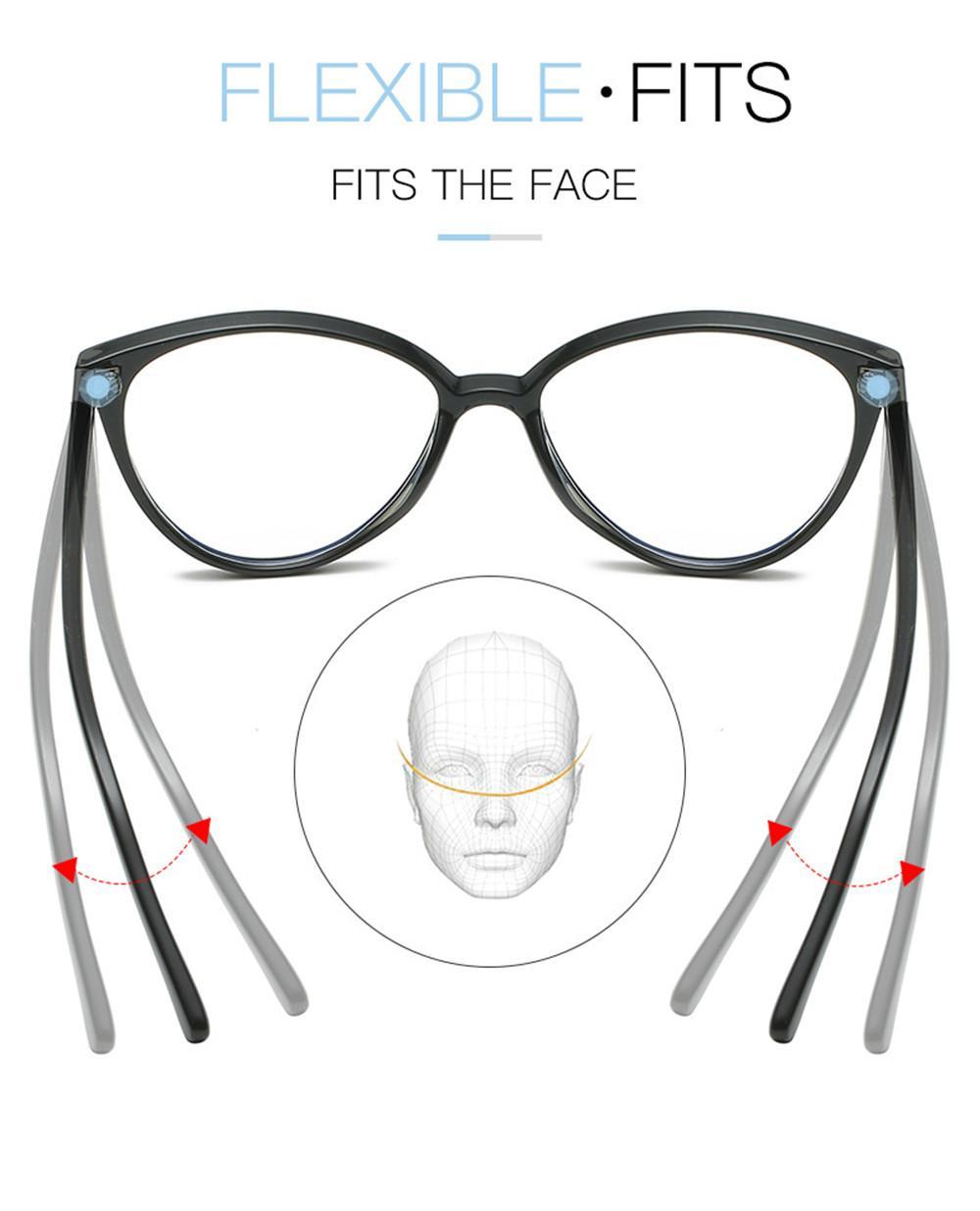 VIVIBEE Women Cat Eye Blue Light Blocking Glasses Office Computer Glasses Frame Female Leopard Ladies 2026 Fashion Goggles