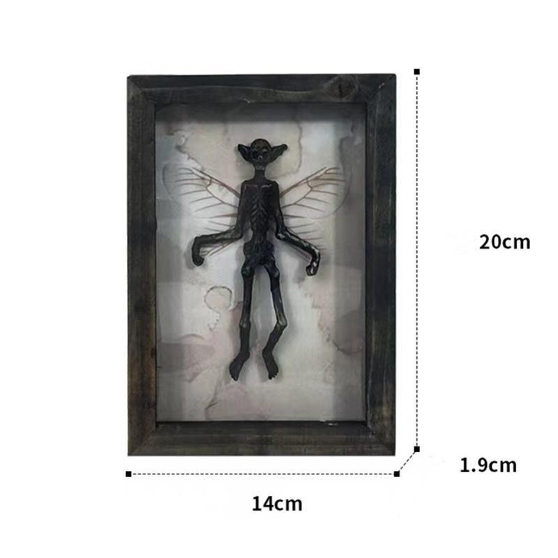 Gothic home decor Mummified fairy Fairy skeleton Witchy decor Fairy specimen Statue Picture Frames Display Painting 2023