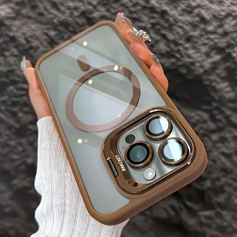 Ultra Clear Magnetic Wireless Charging Case for iPhone 17 16 15 14 13 12 Pro Max & Plus Air, Shockproof Cover with Lens Kickstand & Lens Protector