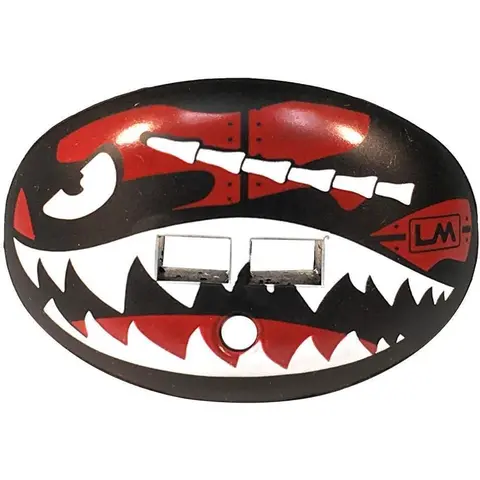 American Football Durable Mouth Guard - Military Flying Tiger Themed Durable Protective Gear, Polyester Training Equipment, Dual Airflow, High-Impact Lip & Teeth Protector, Snug Fit for Adults, Youth