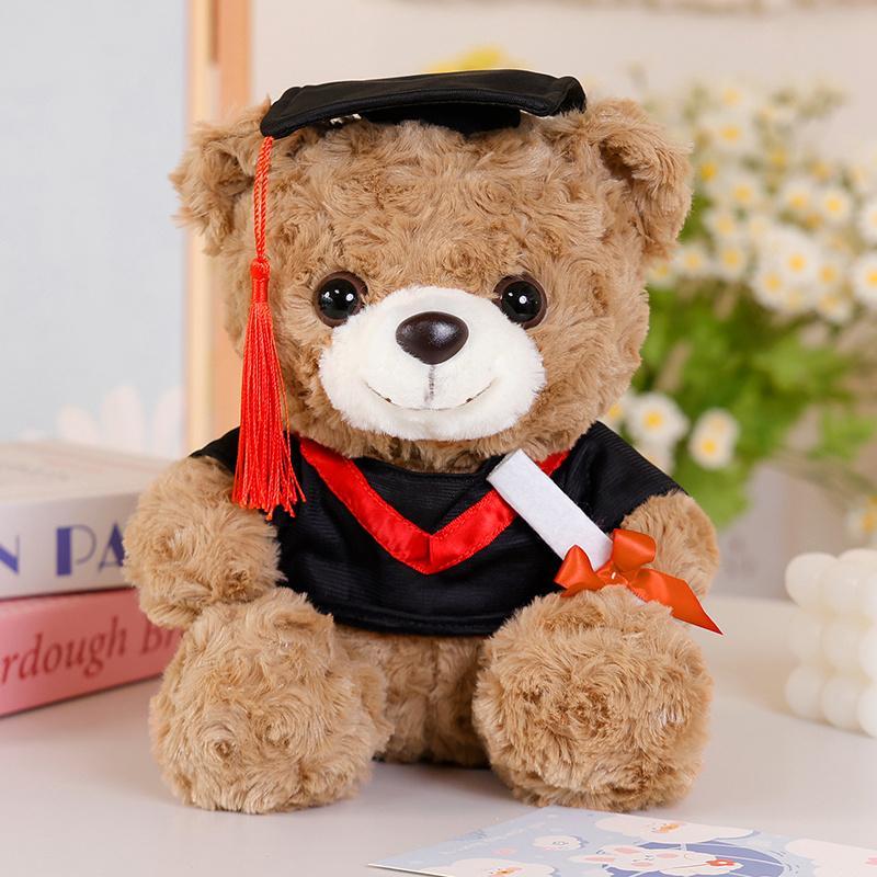 Cute Graduation Gown Teddy Bear Plush Toy, Perfect for Kids' Room Decor, Special Gifts for Christmas, Graduation, Birthday, New Year, Mother's Day