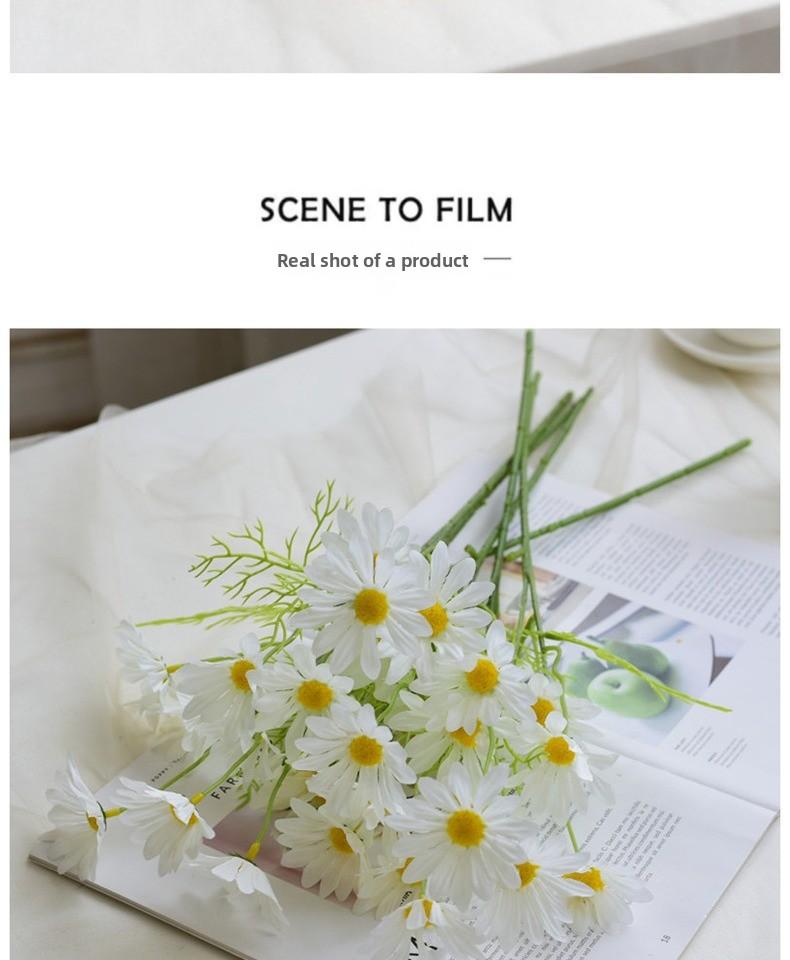 5 artificial daisies, chrysanthemums, and plastic flowers for home decoration, wholesale from the manufacturer