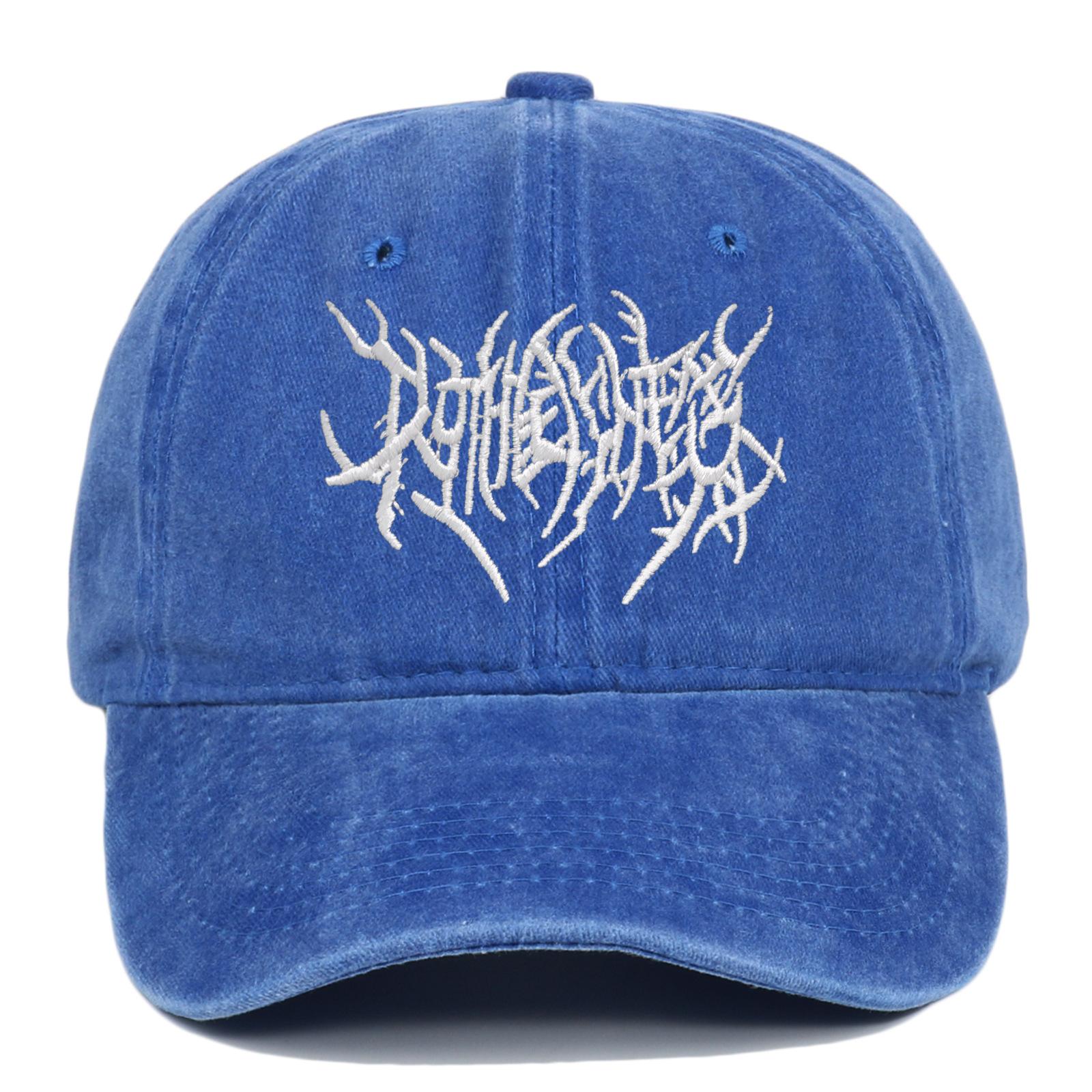 New Retro Washed Gothic Street Punk Punk Hip-Hop Baseball Cap Embroidered Fashion Versatile Snapback Hat