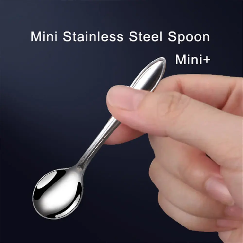 Demitasse Espresso Spoons,4-piece Mini Coffee Tiny Stainless Steel Spoons Bistro Small Spoons for Dessert, Tea, Appetizer(3.7Inch)