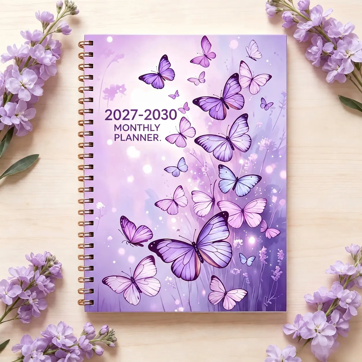 2027-2030 Monthly Planner • Calendar Design • Four-Year Calendar • Annual Calendar Plan • Monthly Tabs • 48-Month Calendar • A5 Size • Spiral Bound
