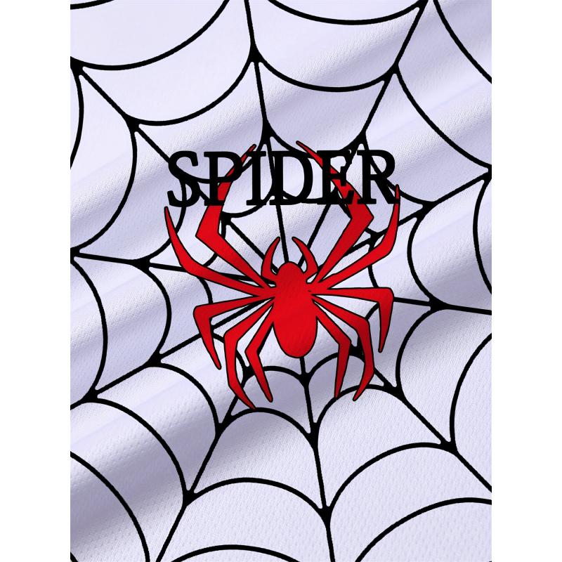 Short-Sleeved Shorts Set 3D Print Spider