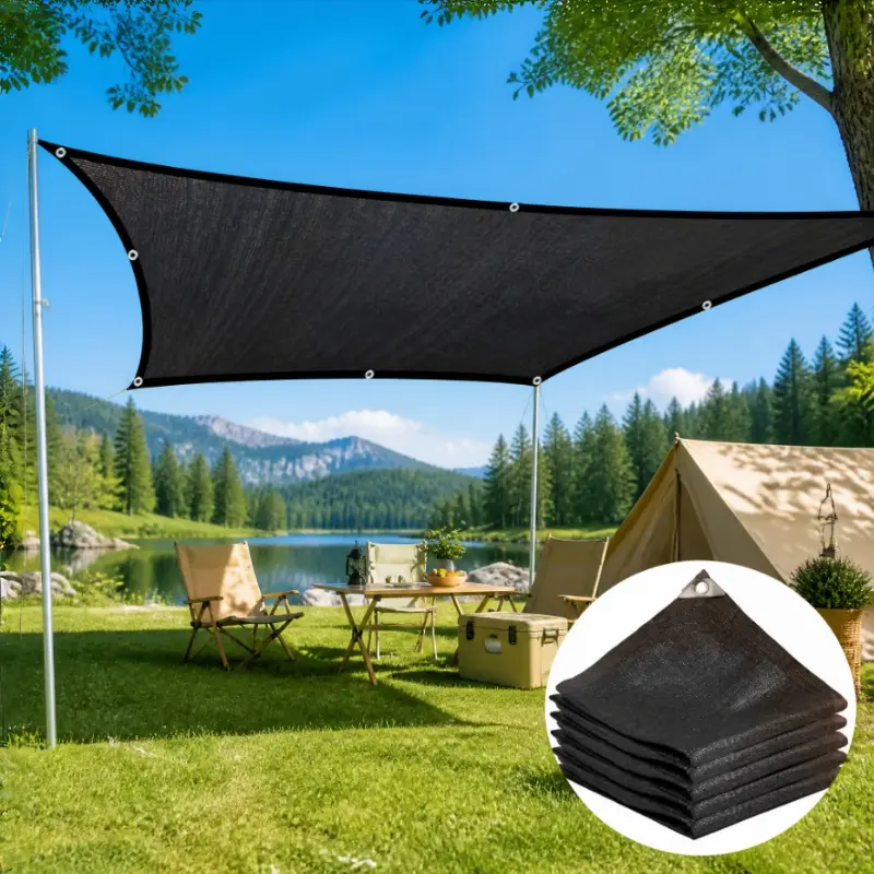 Black Sunshade Fabric - UV-resistant sunshade net, suitable for outdoor adventures/camping/garden/backyard/greenhouse, Sunshades for Patio