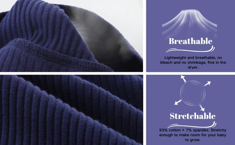 Baby Romper with Baby Mittens & Newborn Hats Footless Long Sleeve Solid Onesie Hi Im New Here