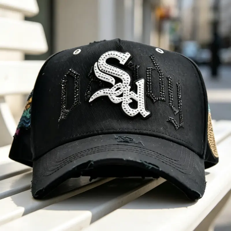 "Psicodélica 2.0" G5 Premium Embroidered Snapback Hat by Dandy Hats – Rhinestone Accents & Gift Box Included