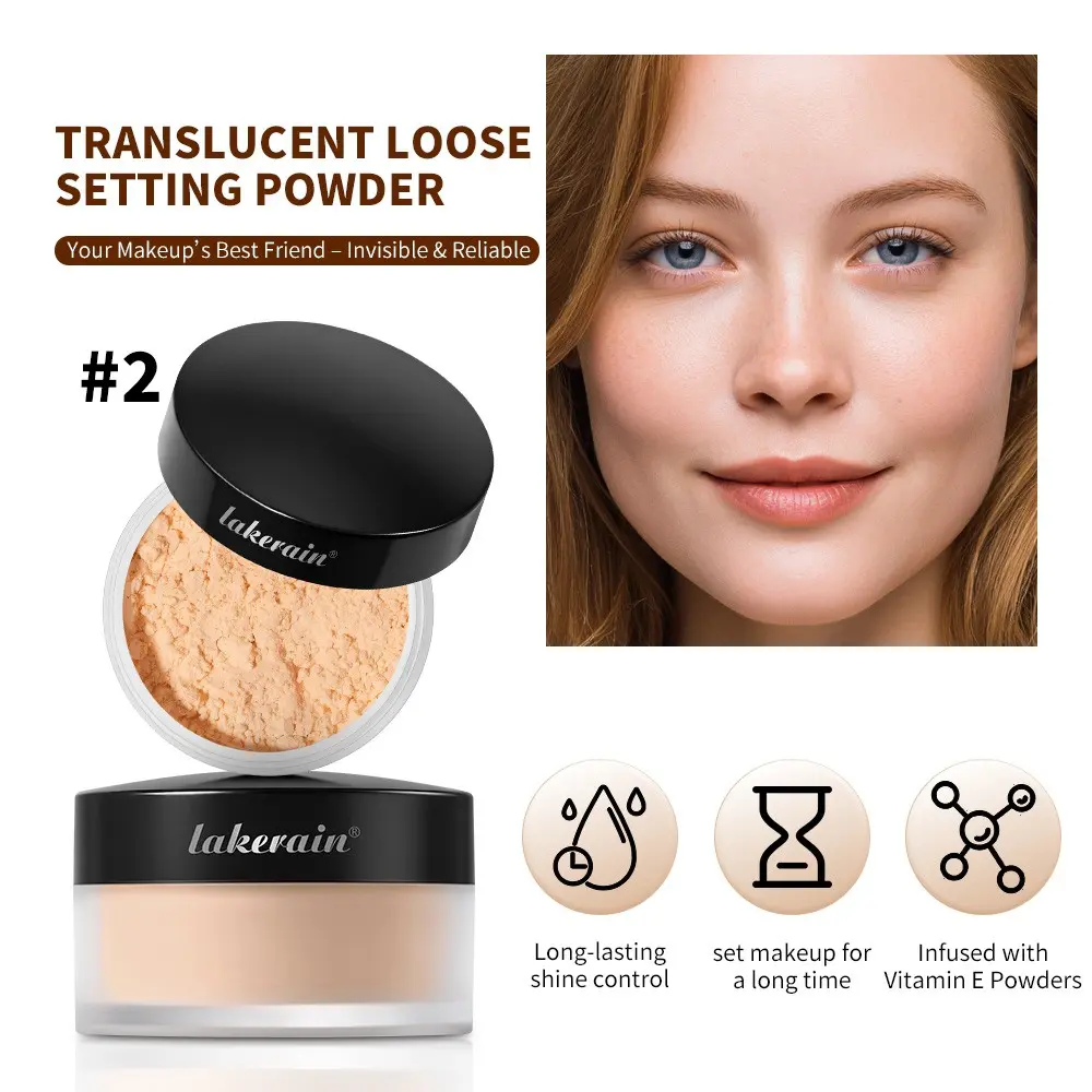 Soft Focus Oil Control Semi-Transparent Setting Powder Cosmetic, Oily Skin, Fine Texture, Long-Lasting Lightweight, Non-Cakey, Natural Finish