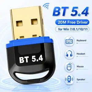 Bluetooth Adapter, USB Bluetooth wireless dongle with 65FT long range, plug & play, compatibility for headsets, game controllers, keyboards, Windows11/10/8.1/7