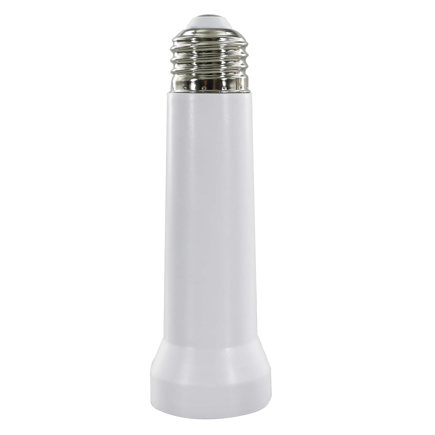 Adapter Socket Extender, E26 to E27 Standard Medium Base, 5.31inch Extension Socket Adapter, Extension Bulb, Lamp Holder Adapter (1 Piece White)