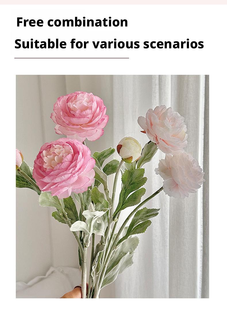 The Molilito Peony Bouquet - 20 Stems (≈60 Heads), 50 cm, Bendable Stems for Wedding & Home Décor Artficial Peonies Faux Flowers