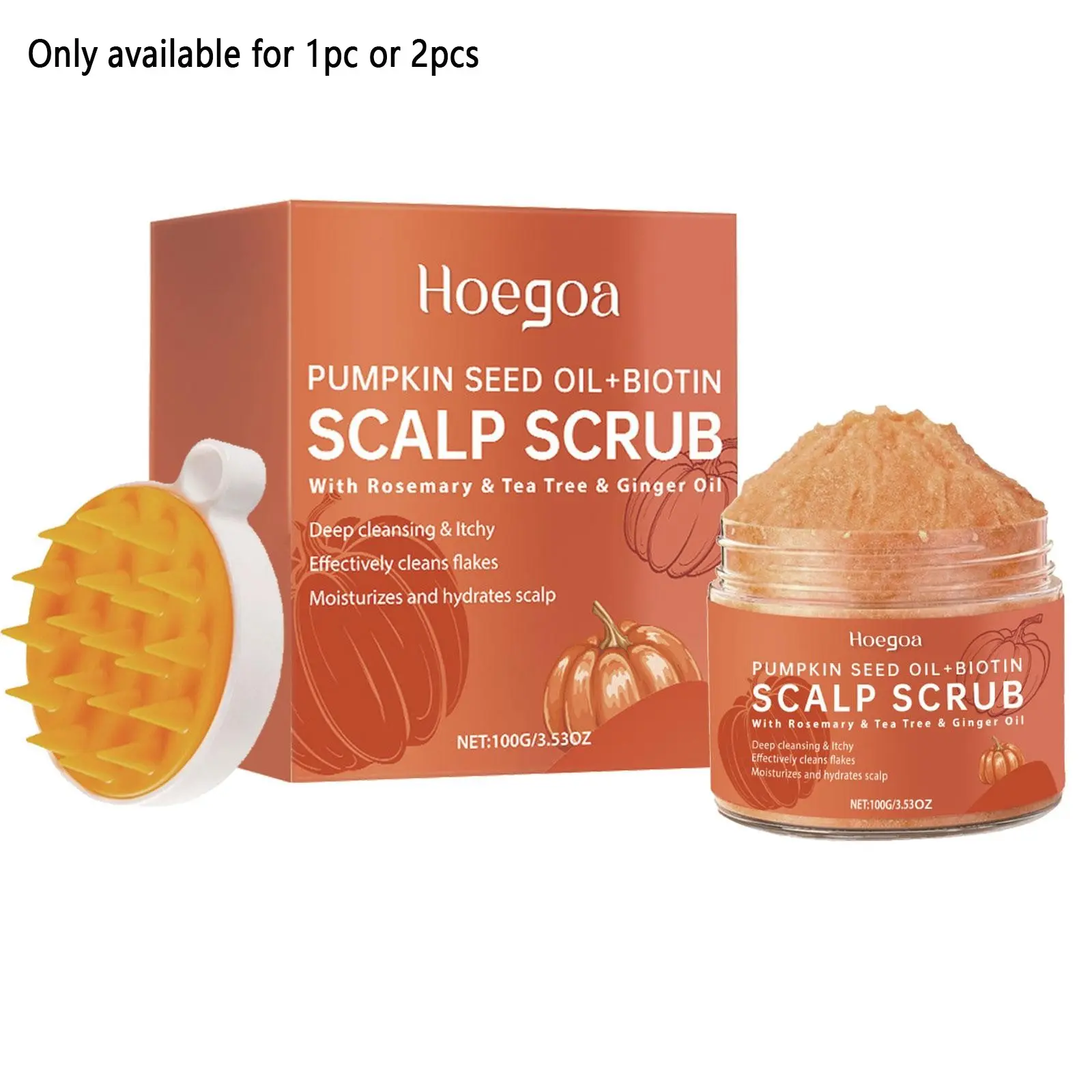 Hoegoa Scalp Nourishing Scrub, Pumpkin Gentle Cleansing Exfoliating Care, Softening Moisturizing Refreshing Scrub for Hair Care Routine