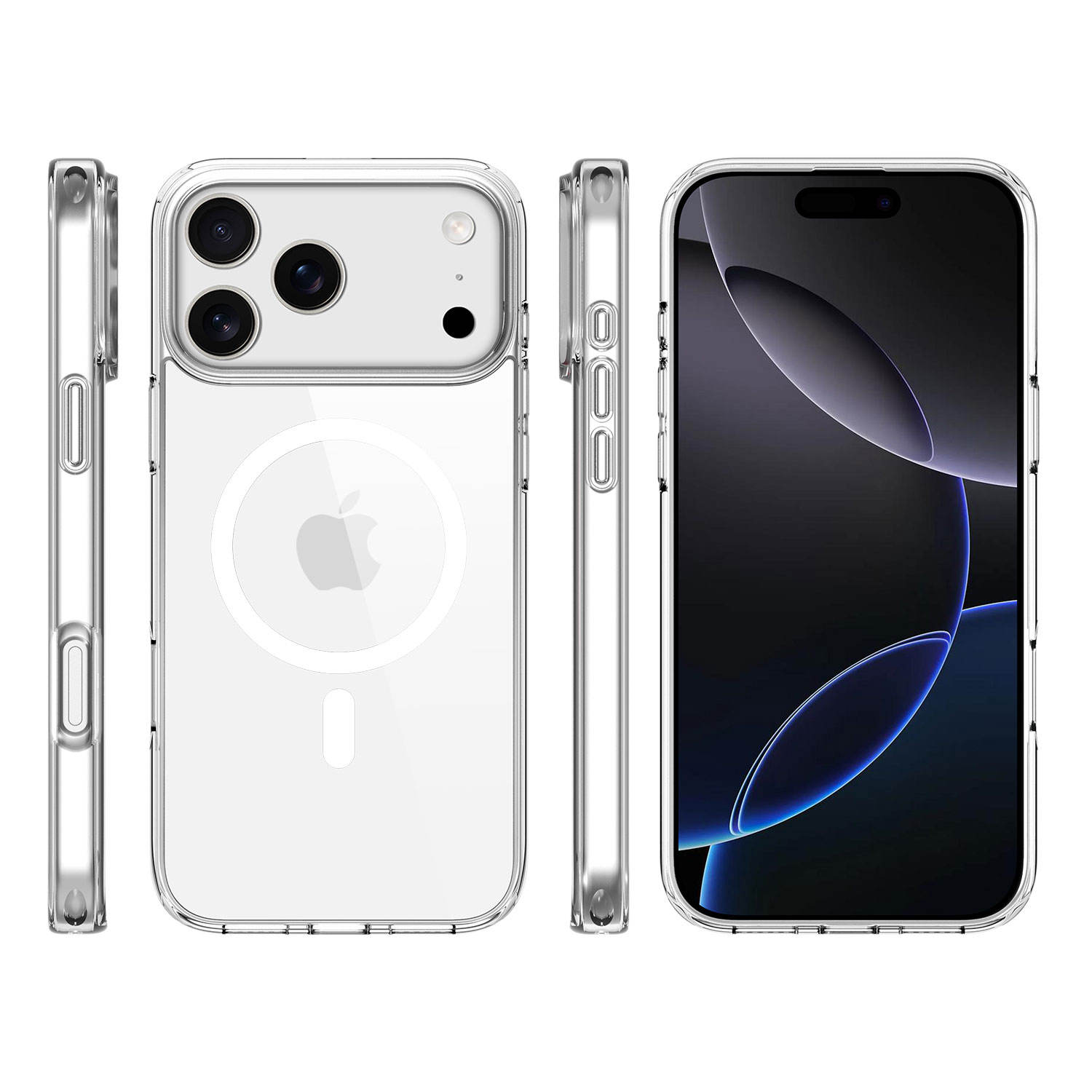 Ultra-Clear MagSafe Phone Case Compatible With iPhone 17 Pro Max 16 15 14 13 12 11 X XS Max Pro Air Plus & Samsung Galaxy S/A/NOTE/Z Series, Military-Grade Shockproof Protection, Anti-Yellowing Clear Hybrid Magnetic Case
