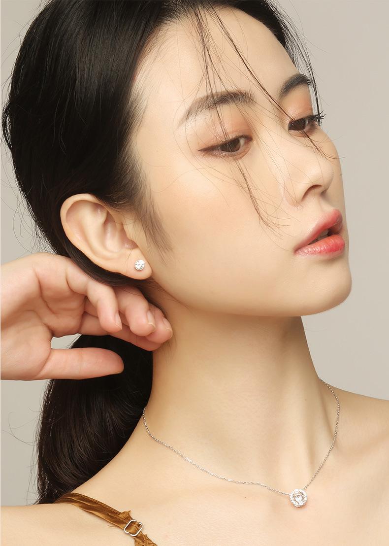 Jumping Heart Silver Plated Necklace for Women Trending - 2024 Summer Fashion Collarbone Chain Light Luxury Zircon Inlaid Jewelry