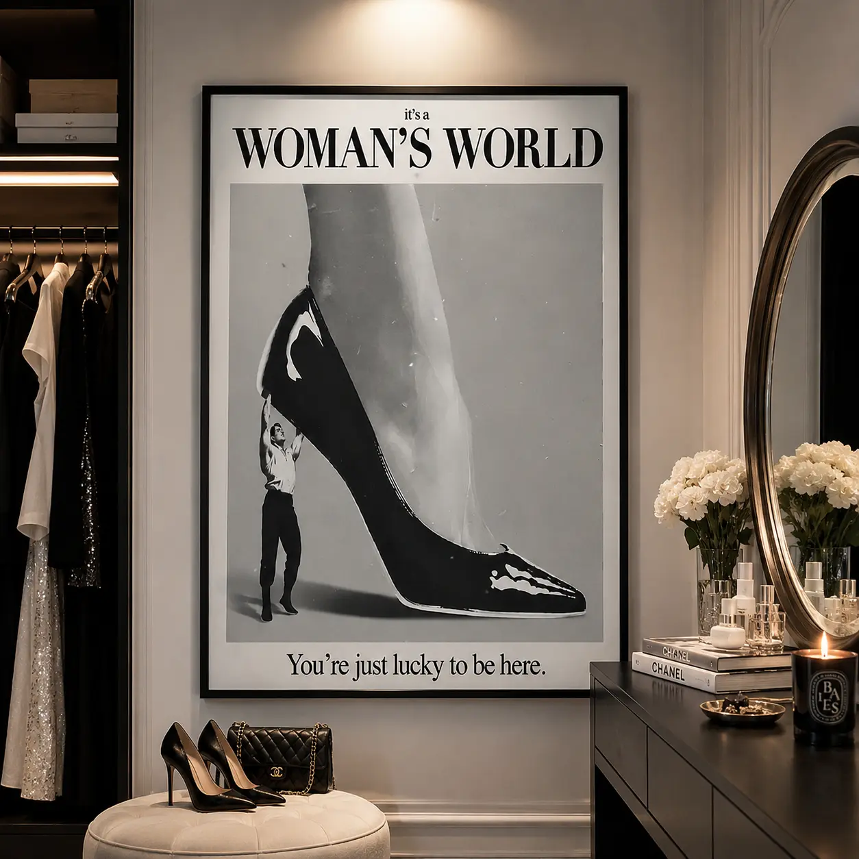 1pc,Wall Arts,Modern Posters,Vintage Woman World Wall Art Print Poster,Feminine Poster,Aesthetic Decoration,Bedroom Apartment Fashion Girly Print, Canvas Wall Art Print, Chic Girly Room Decor for Bedroom Dorm Office, Gift for Women Girls