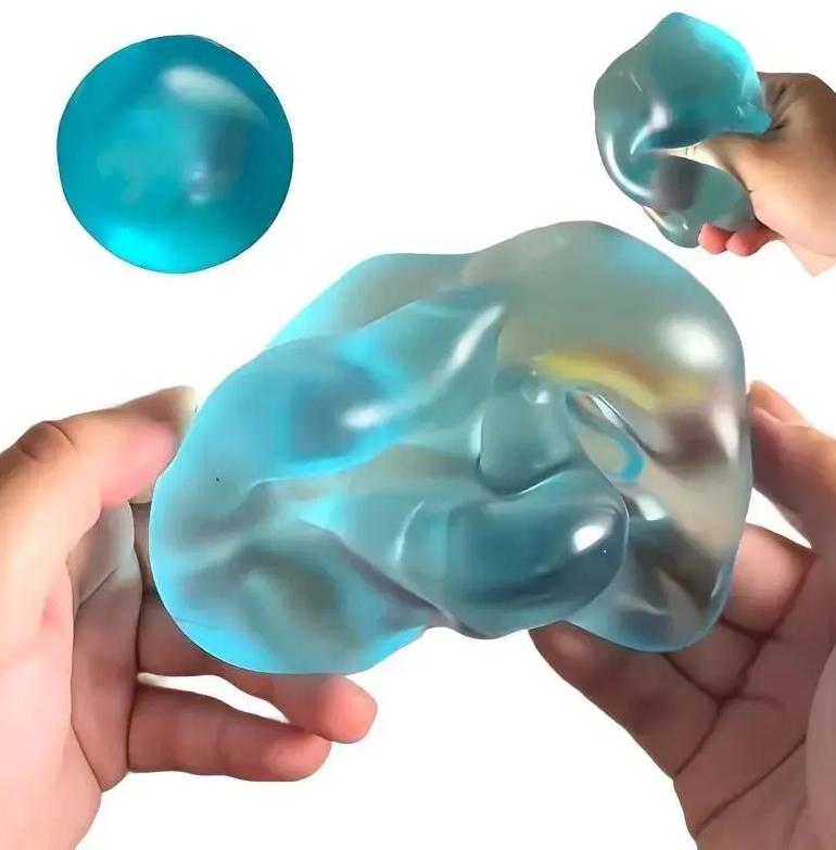 2026 Slow Rebound Stress Ball with Coconut Oil, Moldable Squishy Ball 6cm for Tension Release, Sensory Fidget Toy for Adults Office Desk, Sea Blue Squeeze Ball for Easter Basket Birthday Gift
